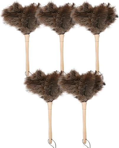 Ostrich Duster Fluffy Natural Feather Dusters - color: Natural-c-5pcs