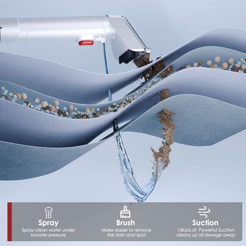 WURESE 15KPa Powerful Portable Upholstery & Carpet Cleaner Machine