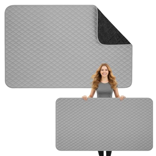 Tegeme 35.4 x 63 Inch Ironing Mat, Heat Resistant Foldable Iron Board Pad - size: 35 x 62 Inch