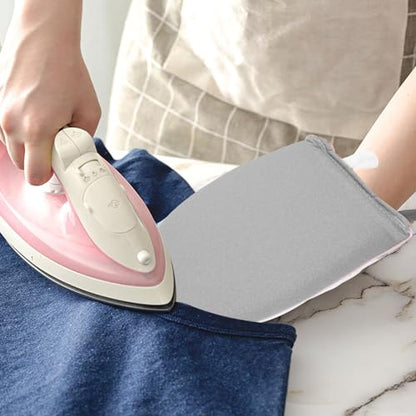 2pcs Heat-Resistant Garment Steamer Ironing Gloves with Finger Loop, Portable Handheld Steamer Mitts for Convenient Clothing Care, Mini Ironing Board for Home Use