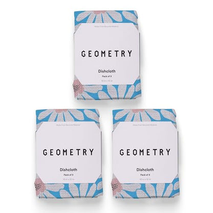 GEOMETRY Kitchen Dish Cloths - Spring & Summer Collection - Premium Dishcloths with Geoweave - Absorbent & Fast Drying Kitchen Towels - Sweet Spring, 10" x 10" - 3-Pieces - color: Sweet Spring, size: 10" x 10" (3 Pack)