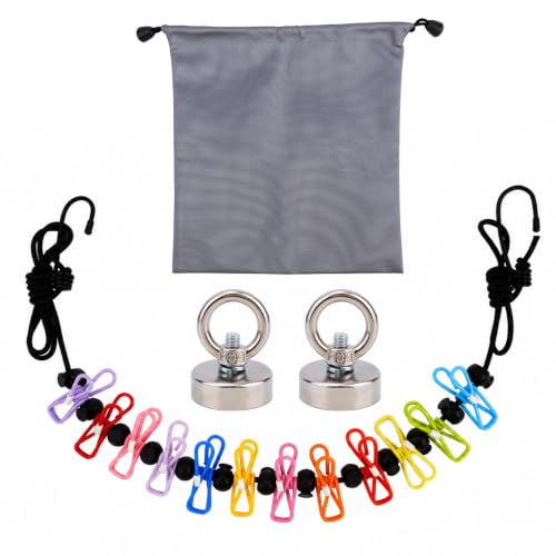Travel Clothesline for Cruise Ship, Stretchable Clothes Line with 2 Magnetic Hooks & 12 Clothes Clips & Storage Bag Portable Laundry Line for Hotel Camping RV Outdoor Indoor Laundry Drying