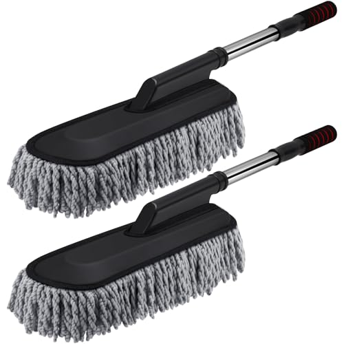 2 Pack Microfiber Car Duster Exterior Scratch Free, Gray - color: Gray