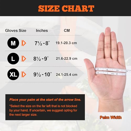 TitanFlex Heavy Duty Orange Nitrile Gloves, 6 Mil, Raised Diamond Texture, Mechanic Disposable Gloves, Latex Free Powder Free - color: 04 6mil (100ct), size: Large