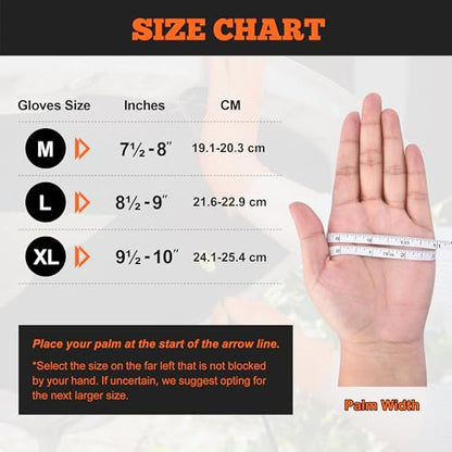 TitanFlex Heavy Duty Orange Nitrile Gloves, 6 Mil, Raised Diamond Texture, Mechanic Disposable Gloves, Latex Free Powder Free - color: 04 6mil (100ct), size: Large