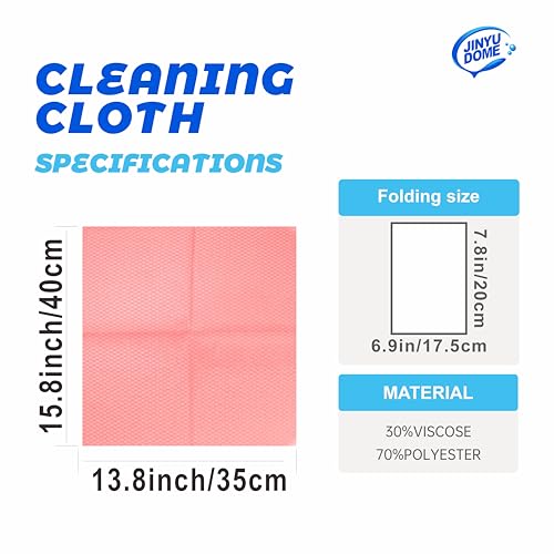 Kitchen Cleaning Cloths, 100 Pack — Reusable Dish Towels, Dish Cloth for Kitchen, Bathroom & Household Cleaning, Red - color: Red 100 Pack
