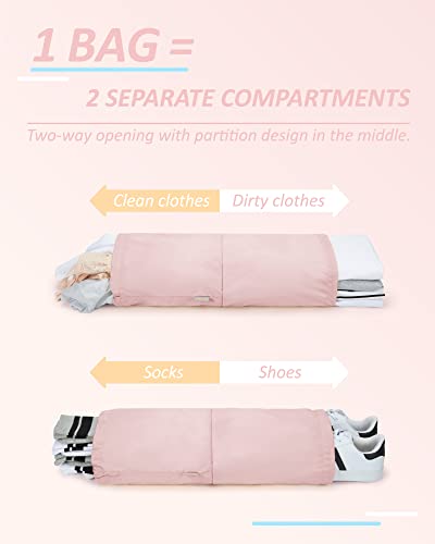BAGSMART Compression Packing Cubes for Travel Essentials - color: Mix-Blush Sky, size: Set of 6