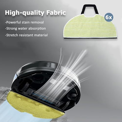 6 Pack Vacmop Shark Vacuum Pads for Shark AV2610WA, RV2610WA, RV2620WD, RV2410WD, Matrix Plus AI Ultra 2-in-1 Robot Vacuum - size: 6 Pack Mop Pads