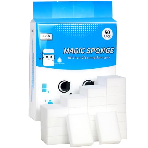 Extra-Thick Melamine Sponge Erasers, 3.94 x 2.76 x 1.18 in, 50 Count - size: 50 Ct (Extra-Thick)