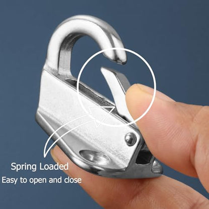 Atibin Outdoor Clothes Hanging Hook Stainless Hat Mounted Coat Hook Stainless Heavy Steel Fender Hook Hardware SUS316 2pcs