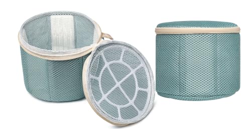 Bra Washing Bag for Delicates, Shape-Retaining, 2 Pack Lingerie Laundry Bag - color: Green, size: Large