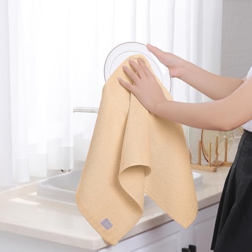Homaxy 100% Cotton Waffle Weave Kitchen Dish Towels 6-Pack, Apricot - color: Apricot, size: 13 X 28 - 6 Pack