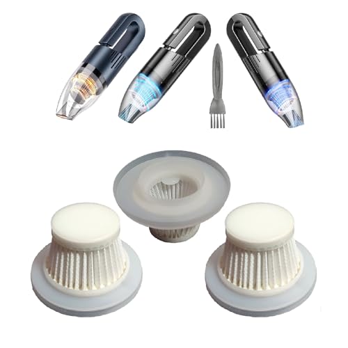 Hepa Filters Replacement compatible with UPFOX Car Vacuum Portable Cordless, Filters for LIPWUS Portable Mini Car Vacuum, 3pack Washable Filters Works on Absob AB-105 Handheld Vac.