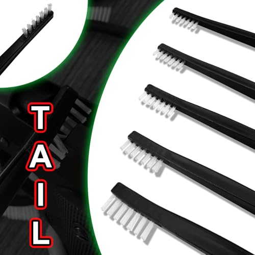 20Pcs Nylon Gun Cleaning Brushes Gun Cleaning Kit Supplies 7" Inch Universal Bristle Detailing Brush Set for Pistol Rifle Shotgun Firearm Cleaner Tools Range Maintenance Accessories