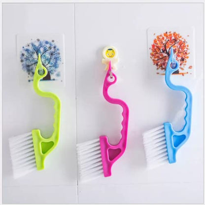 2 Pcs 2-in-1 Hand-held Groove Gap Cleaning Brush Tool for Door Window Track Venetian Blind Car Kitchen Cleaning Brushe Multipurpose