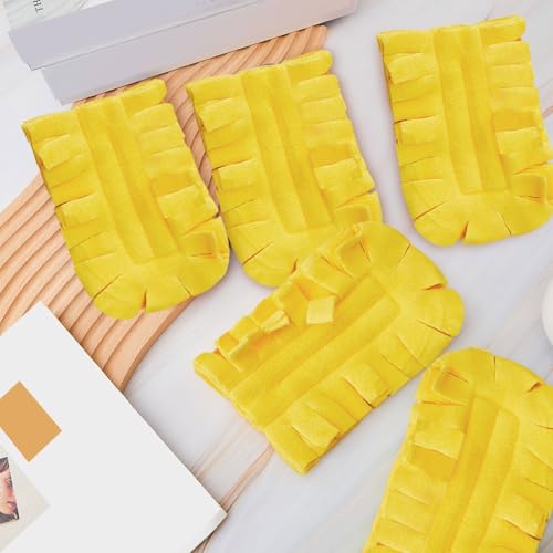12 Pcs Reusable Duster Refills Washable Pads, Yellow - color: Yellow