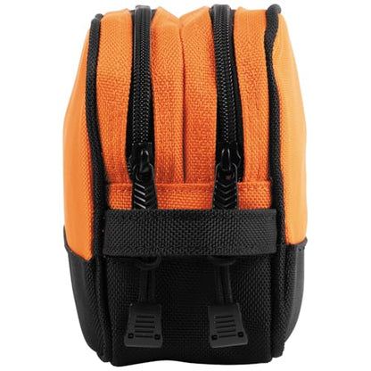 KLEIN TOOLS Tool Pouch, Dual Compartments, Heavy-Duty Tool Bag Organizer, Multipurpose Bag - size: 10" x 6"