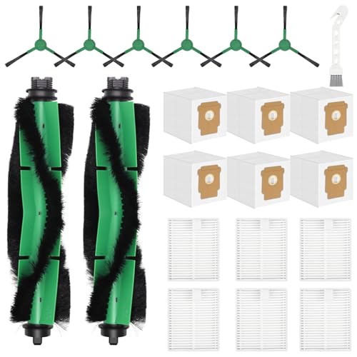 Replacement Parts for iRobot Roomba 105X, 105, 104, Q052-Vac2 Robot Vacuum - color: 21-Pack Essential Series Replacement Parts - Green