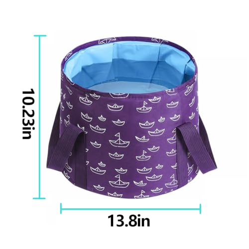 Collapsible Bucket for Soaking Feet, Purple Portable Travel Foot Bath Tub, Foot Soaking Bath Basin Portable, Foot Spa Soaking Feet Home Pedicure Basin Outdoor Camping