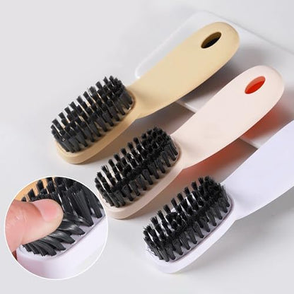 1pc Scrubbing Brush Soft Bristle Laundry Clothes Shoes Scrubber Brush Portable Plastic Hands Cleaning Brush for Kitchen Bathroom（White） - color: White