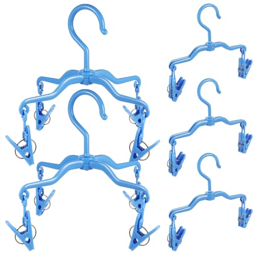 5pcs Foldable Jeans Hangers Clips for Efficient Clothing Drying and Storage Versatile Design for Pants Skirts and Socks Sturdy Space-Saving Laundry