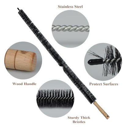 1 Pack Dryer Vent Cleaner Kit - Long Flexible Lint Brush for Dryer Vents, Refrigerator Coils, and Radiators - Household Cleaning Supplies (1, Short Brush) - size: Short Brush