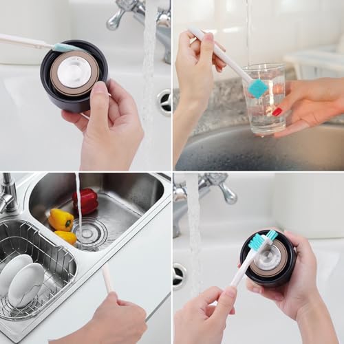8pcs Humidifier Cleaning Brushes Tools, Crevice Tiny Brush for Household Detail Scrub Cleaner Brush Small Bottle Straw Spout Mini Cleaning Brushes for Tight Spaces Keyboard Window Track Kitchen Corner
