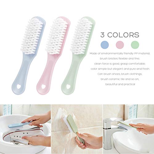 Sneaker Cleaner Sneaker Cleaner 3pcs Scrub Brush Shoes Cleaning Brush with Handle Household Cleaning Tool for Leather Shoes Boot Clothes Nail Fingernail