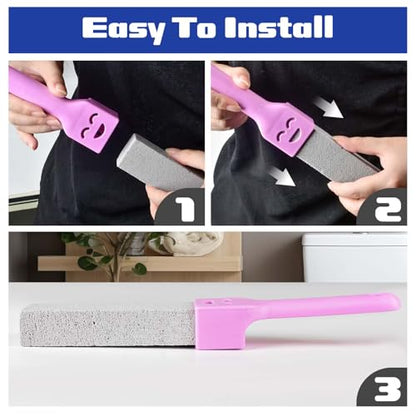 CONLI 8 Pack Pumice Stone Toilet Bowl Cleaner, Toilet Pumice Stone with Handle Remove Toilet Bowl Hard Water Rings Suitable for Cleaning Toilet Bathroom Kitchen Sink Grill - color: 8 Pack