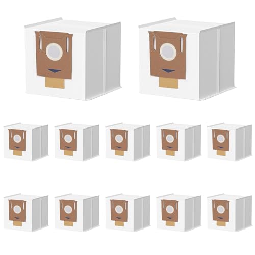 12 Pack Dust Bags Replacement for Ecovacs Deebot Ozmo T8, T8+, T8 AIVI, N8 Pro Plus, N8 Pro, DX93, DDX96 Robot Vacuum Cleaner with Self-Empty Station, 3.5L Large Capacity - size: 12pack
