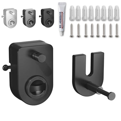 Retractable Clothesline Indoor, Non-Sagging Outdoor Clothes Line Retracting Heavy Duty Clothes Drying Laundry Line Wall Mounted Stainless Steel Line-15.8 (Black) - color: Black