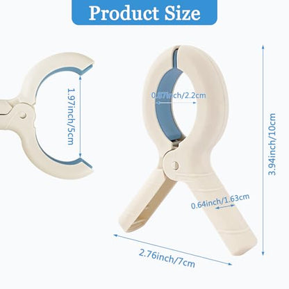 6 Pack Windproof Clothes Pins for Beach Blankets, Beach Towels Clips, 3.94 Inch Towel Clamps for Beach, Pool and Cruise Chairs
