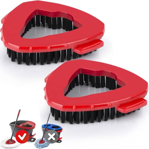 Spin Mop Scrub Brush Head Replacement for O-Cedar EasyWring 1-Tank, 2-Pack - size: 2pcs 1-Tank Scrub Brush