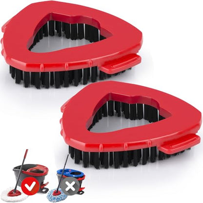 Spin Mop Scrub Brush Head Replacement for O-Cedar EasyWring 1-Tank, 2-Pack - size: 2pcs 1-Tank Scrub Brush