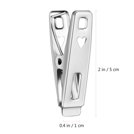 Unomor 40-Pack Stainless Steel Clothespins 1.77" x 0.70" Windproof Metal Clips for Laundry Socks Shirts Sweaters Indoor & Outdoor Drying