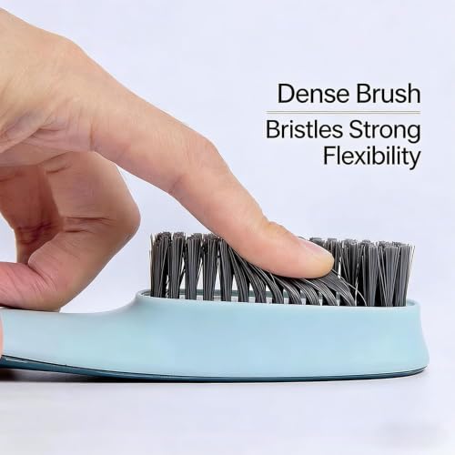 1 Pack Shoes Cleaning Brush, Handheld Scrubbing Brush–Multifunctional Cleaning Tools for Shoes, Laundry, Tile, Bathtub-Blue - color: Blue