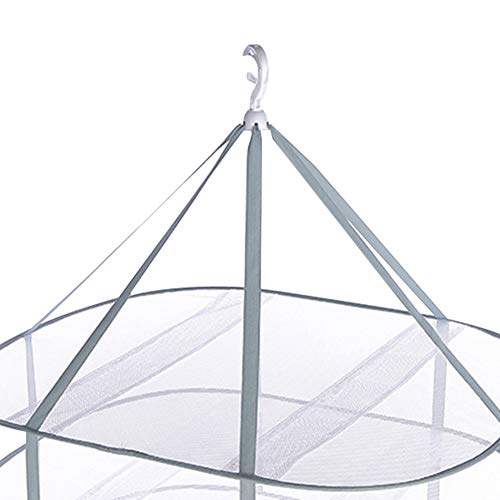 3 Tier Folding Drying Rack, 10Lb Capacity Space Saving Hanging Dryer with Fixing Band, Stackable Sweater Laundry Rack for Clothes, T-Shirt, Towels, Underwear, Indoor Outdoor Use, 31inch