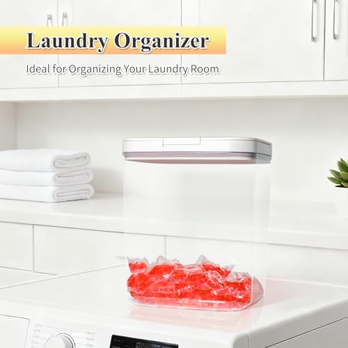 Gute Laundry Pod Holder with Lid,186oz Sealed Pop-Up Dispenser for Pods - color: 5.5L