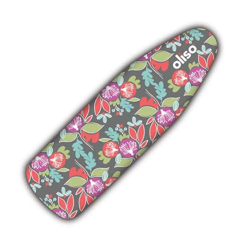 oliso Ironing Board Cover and Pad - 100% Cotton - Standard 15 x 54 - color: Floral
