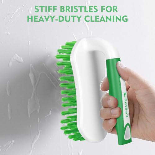 SetSail Scrub Brush, Stiff Bristle Cleaning Scrubber, 2 Pack(Green) - color: Green, size: 2-pack