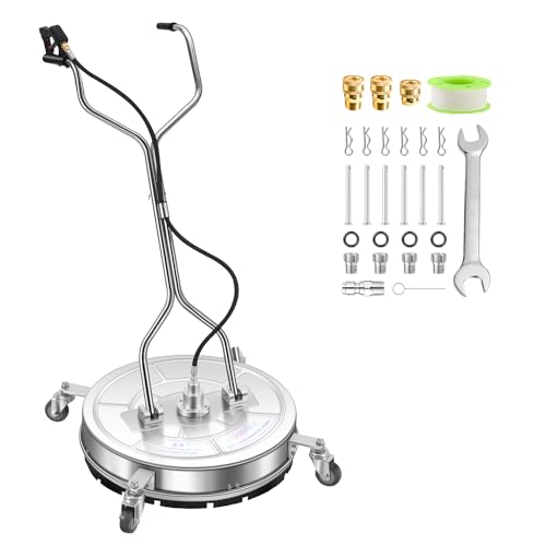 LidoDola 24'' Pressure Washer Surface Cleaner, Power Washer Accessory - size: 24 Inch Silver