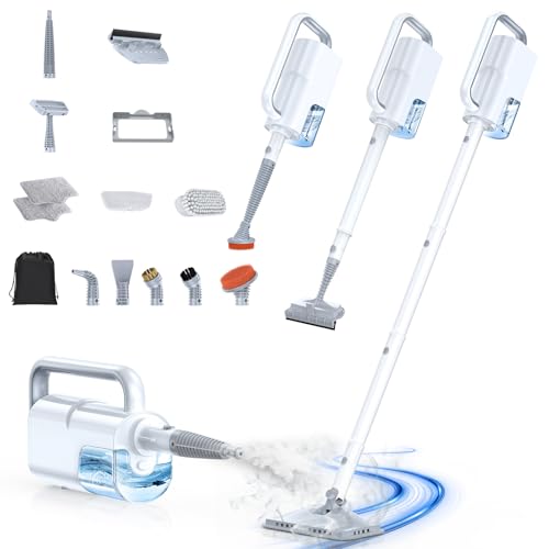 Steam Cleaner, Detachable 10-in-1 Handheld Steam Mop for Multi-Surface - color: Light White