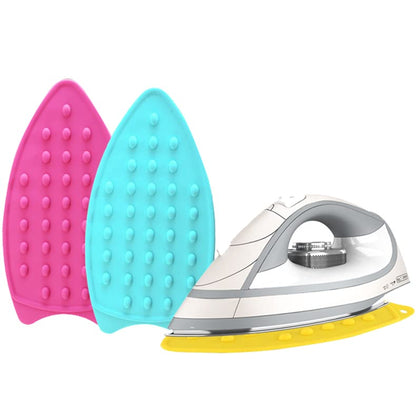 2Pack Silicone Iron Rest Pad, Thicker Series Hot Resistant Mat for Ironing Board, Easy to Use with Wall Hole and Multicolor for Home (Pink+Mint Green) - color: Pink+mint Green