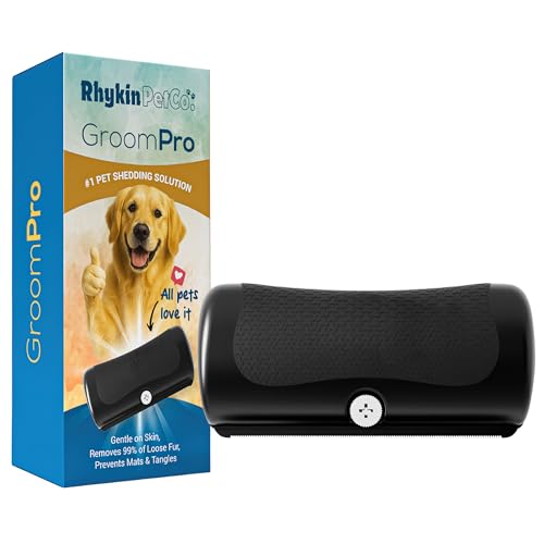 GroomPro Dog Deshedding Brush | Pet Hair Remover for All Coat Types