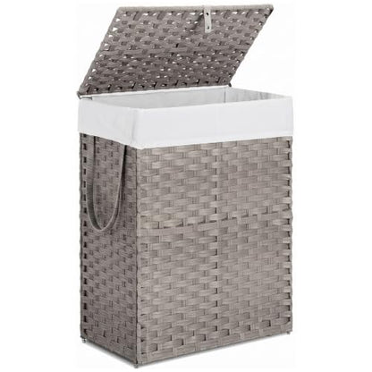 NEWBULIG 90L Large Laundry Hamper with Lid, Collapsible Dirty Clothes Basket Bag, Freestanding Fabric Bin for Bedroom, Bathroom, Closet and Dorm Room Organization Grey - color: Grey