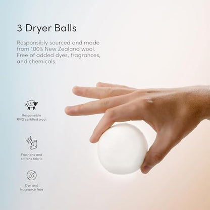 Dirty Labs | 100% New Zealand Wool Dryer Balls | 3 Pack - color: New Packaging