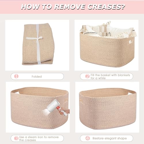 extra Large Laundry Basket/Hamper, 25"x16"x16" Rectangle - color: Brown, size: 108L