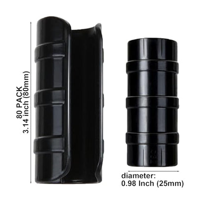 80PCS 3/4 inch Greenhouse Clips Black Greenhouse Clamps - color: Black