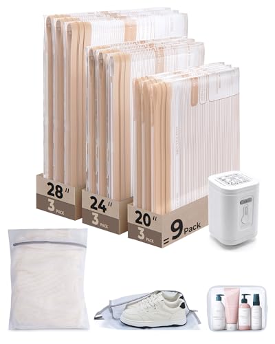 BAGSMART Travel Vacuum Bags with Rechargeable Electric Pump, 12PC Kit - size: 12 Pcs Travel Sets
