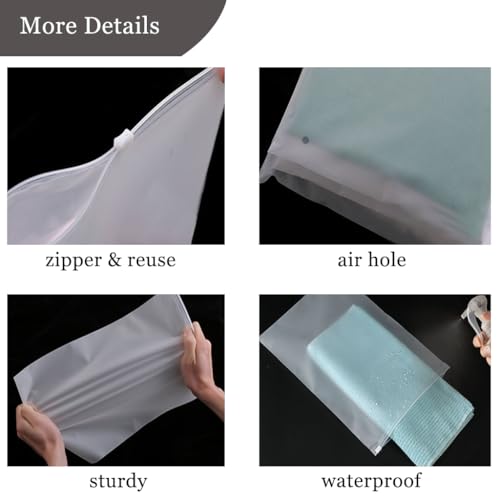 30Pack Travel Packing Bags, Multi-Size Clothing Organizer Zipper Bag